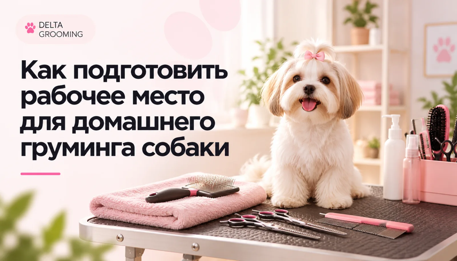 Как подготовить рабочее место для домашнего груминга собаки — DELTA GROOMING