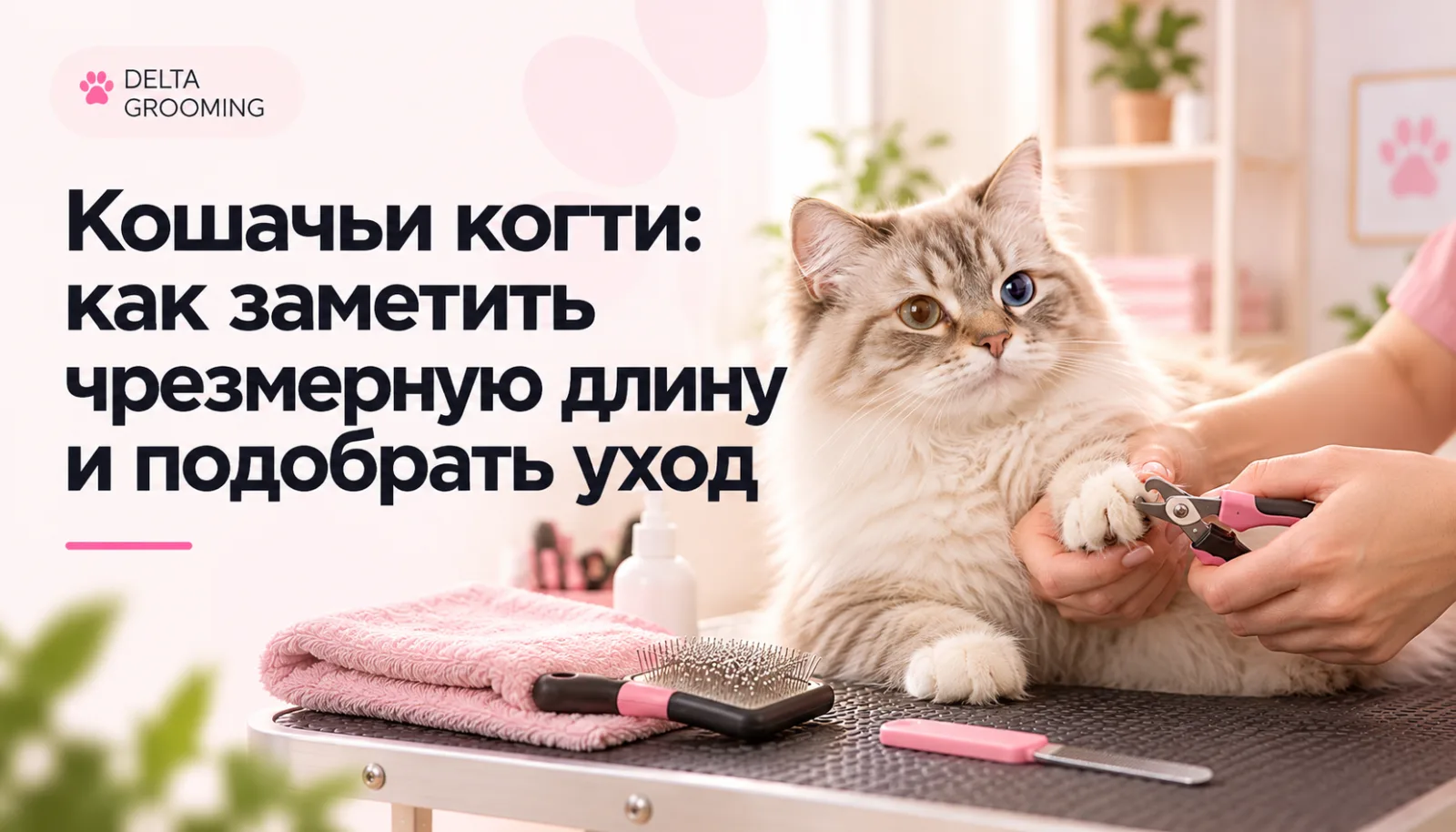 Кошачьи когти: как заметить чрезмерную длину и подобрать уход — DELTA GROOMING