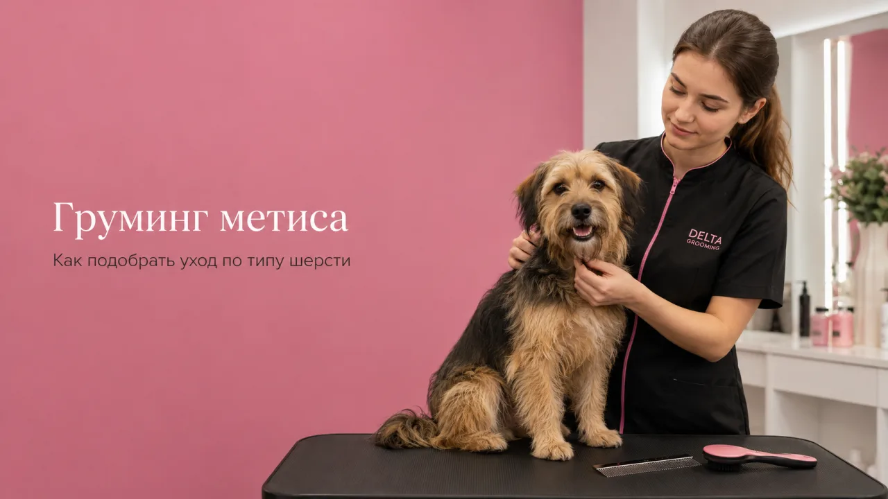 Груминг метиса и собаки смешанной породы в DELTA GROOMING