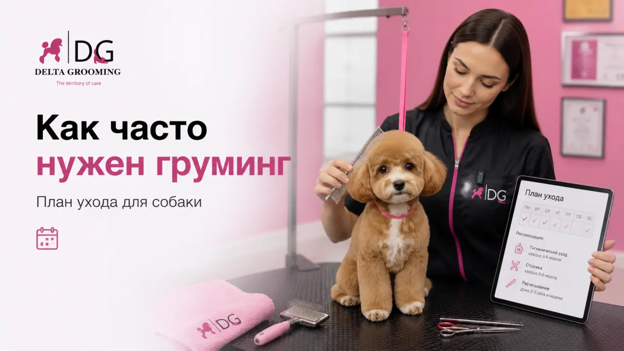 Обложка статьи о том как часто водить собаку к грумеру в DELTA GROOMING Бендеры